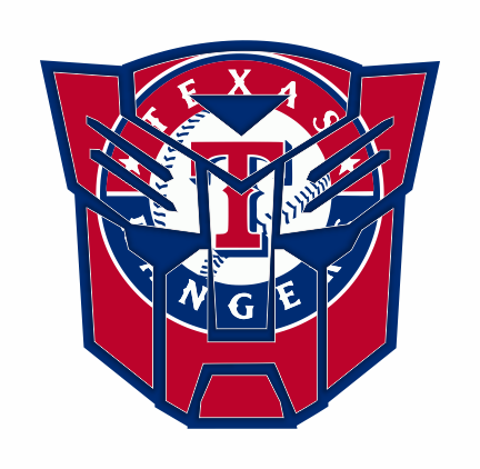 Autobots Texas Rangers logo vinyl decal